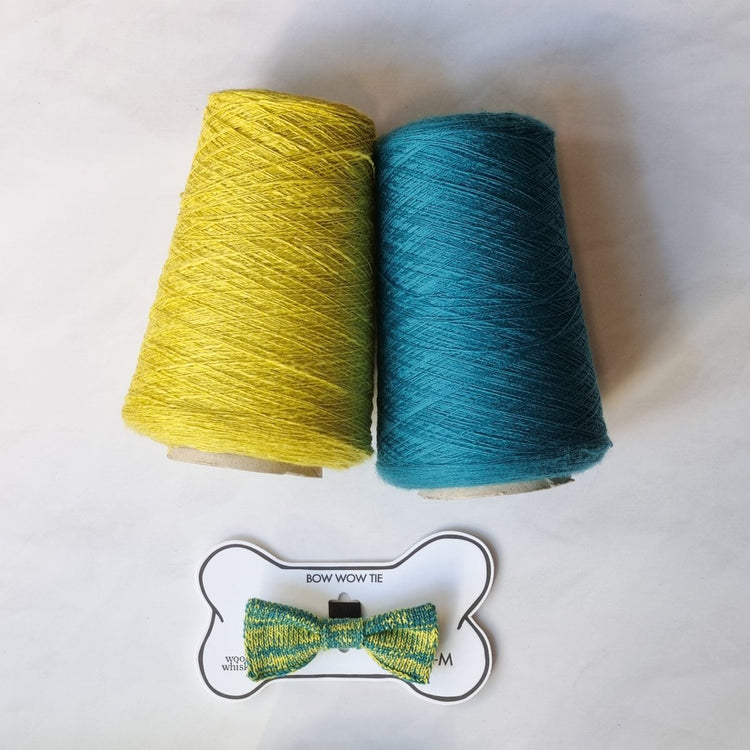 Small - Medium Dog Bow Tie: Wasabi Mix - Wool & Water