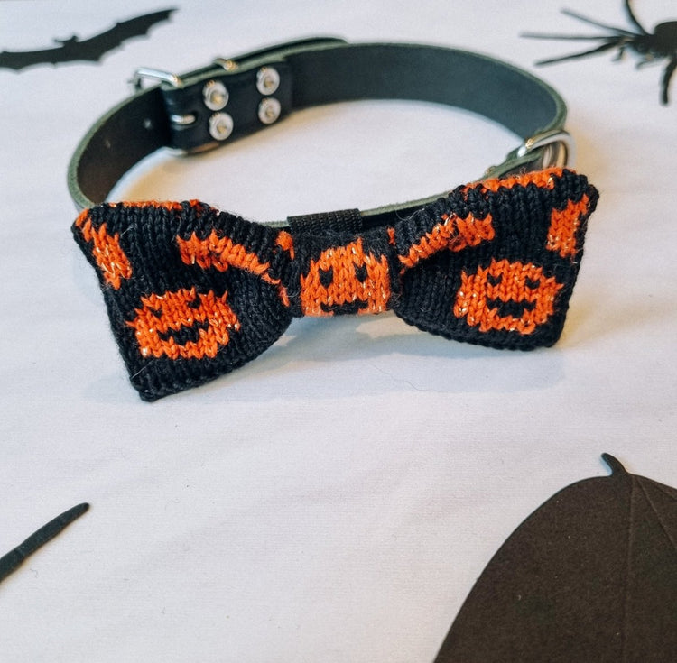 Small to Medium Dog Bow Tie: Halloween Pumpkins - Wool & Water