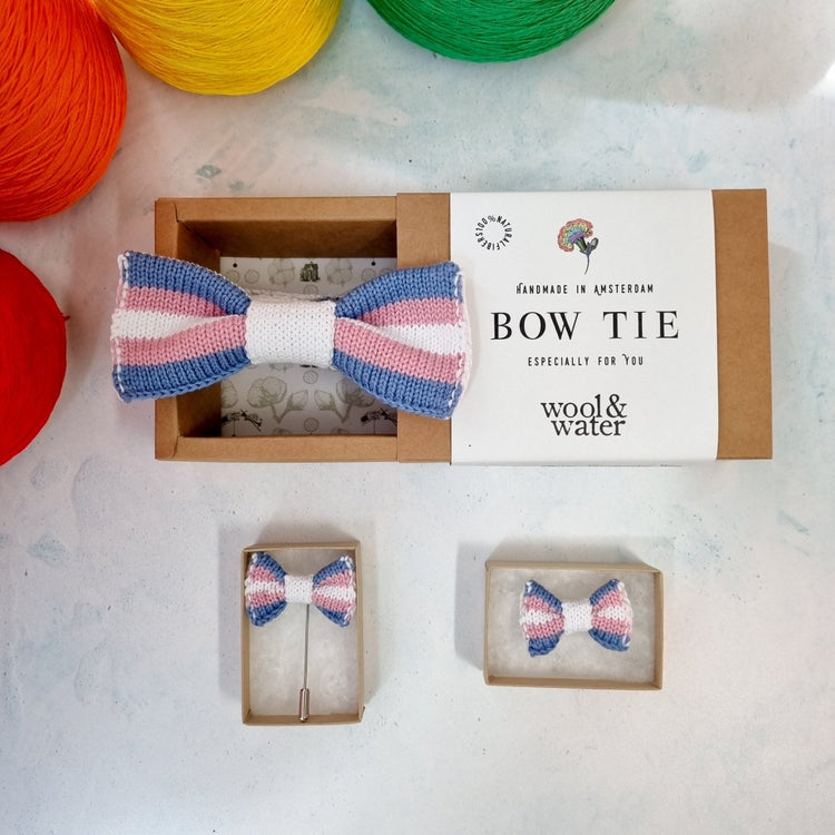 Transgender Flag Bow Tie: PRIDE - Wool & Water