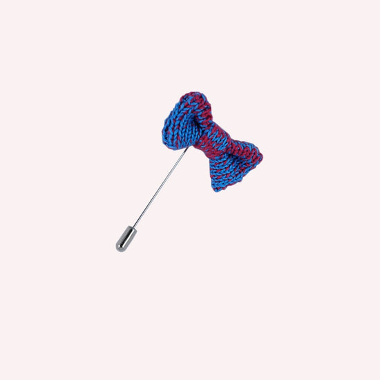 Turquoise / Pink Bow Tie Pin - Wool & Water