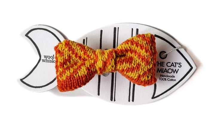 Cat/Tiny Dog Bow Tie: Orange Zest - Wool & Whiskers