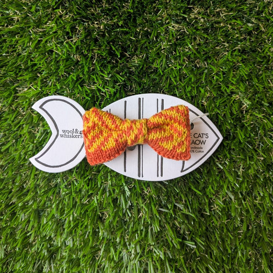 Cat/Tiny Dog Bow Tie: Orange Zest - Wool & Whiskers