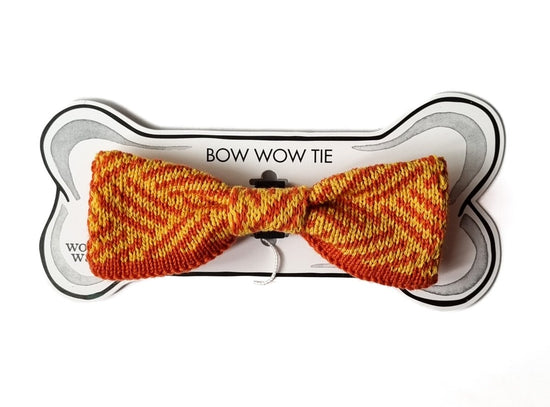 Large Dog Bow Tie: Orange Zest - Wool & Whiskers