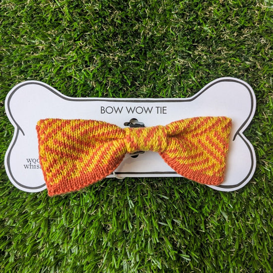 Large Dog Bow Tie: Orange Zest - Wool & Whiskers