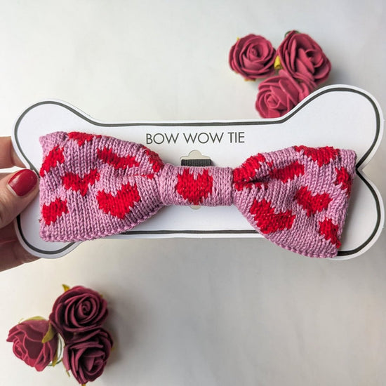 Large Dog Bow Tie: Sparkly Love - Wool & Whiskers