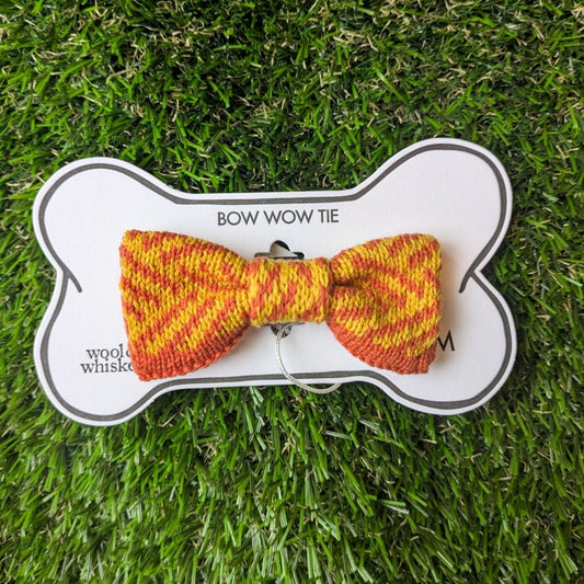 Small - Medium Dog Bow Tie: Orange Zest - Wool & Whiskers