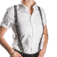 Black and Cream Suspenders / Bretels - Wool & Water