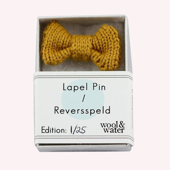 Mustard Yellow Bow Tie Pin - Wool & Water