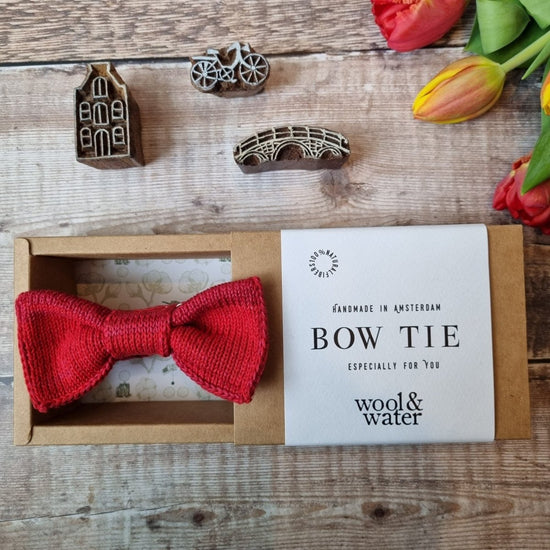 Red Tulip Bow Tie - Wool & Water